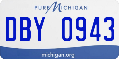 MI license plate DBY0943