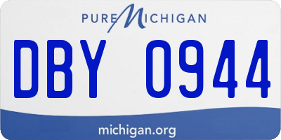 MI license plate DBY0944