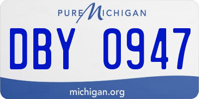 MI license plate DBY0947