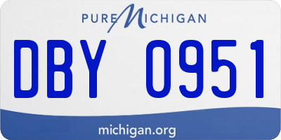 MI license plate DBY0951