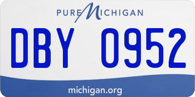 MI license plate DBY0952