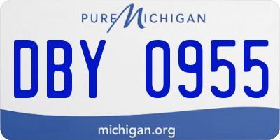 MI license plate DBY0955