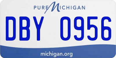 MI license plate DBY0956