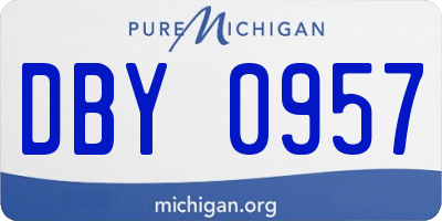MI license plate DBY0957
