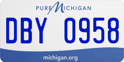 MI license plate DBY0958
