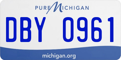 MI license plate DBY0961