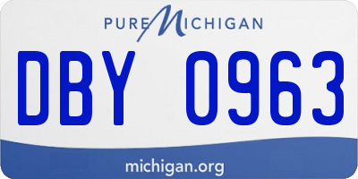 MI license plate DBY0963