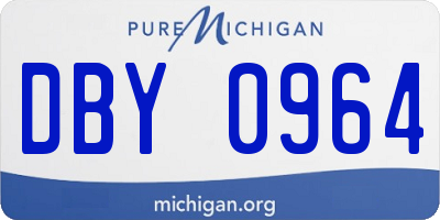 MI license plate DBY0964
