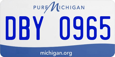 MI license plate DBY0965