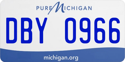 MI license plate DBY0966