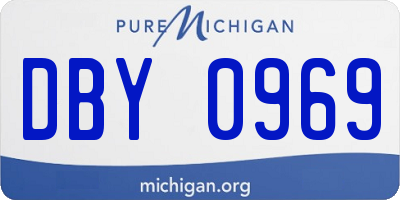 MI license plate DBY0969