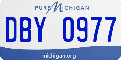 MI license plate DBY0977