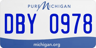 MI license plate DBY0978