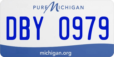 MI license plate DBY0979