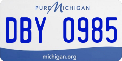 MI license plate DBY0985