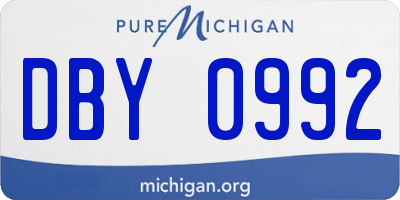 MI license plate DBY0992