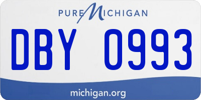 MI license plate DBY0993