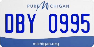 MI license plate DBY0995