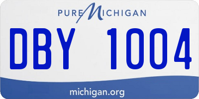 MI license plate DBY1004