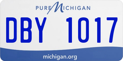MI license plate DBY1017