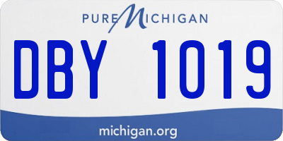 MI license plate DBY1019