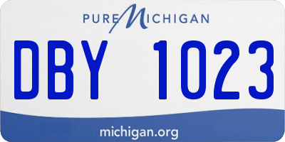 MI license plate DBY1023