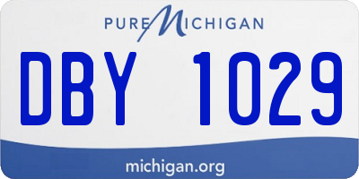MI license plate DBY1029