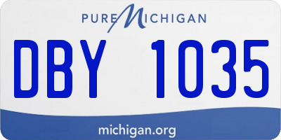 MI license plate DBY1035