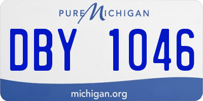 MI license plate DBY1046