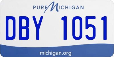 MI license plate DBY1051