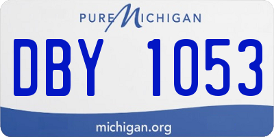 MI license plate DBY1053