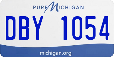 MI license plate DBY1054