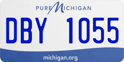 MI license plate DBY1055