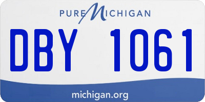 MI license plate DBY1061