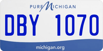 MI license plate DBY1070