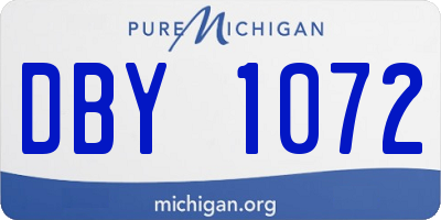MI license plate DBY1072