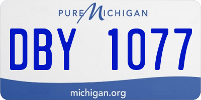 MI license plate DBY1077