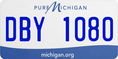 MI license plate DBY1080