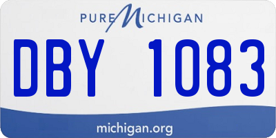 MI license plate DBY1083