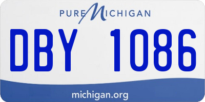 MI license plate DBY1086