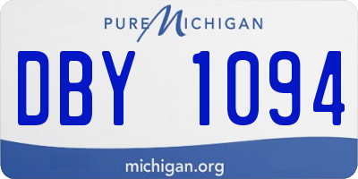 MI license plate DBY1094