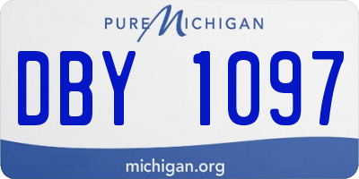 MI license plate DBY1097