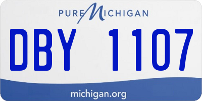 MI license plate DBY1107