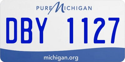 MI license plate DBY1127