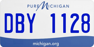 MI license plate DBY1128