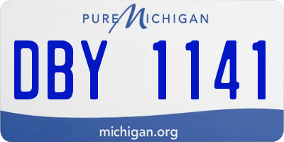 MI license plate DBY1141