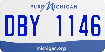 MI license plate DBY1146