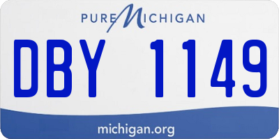 MI license plate DBY1149