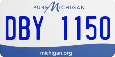 MI license plate DBY1150