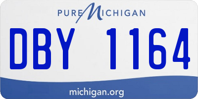 MI license plate DBY1164